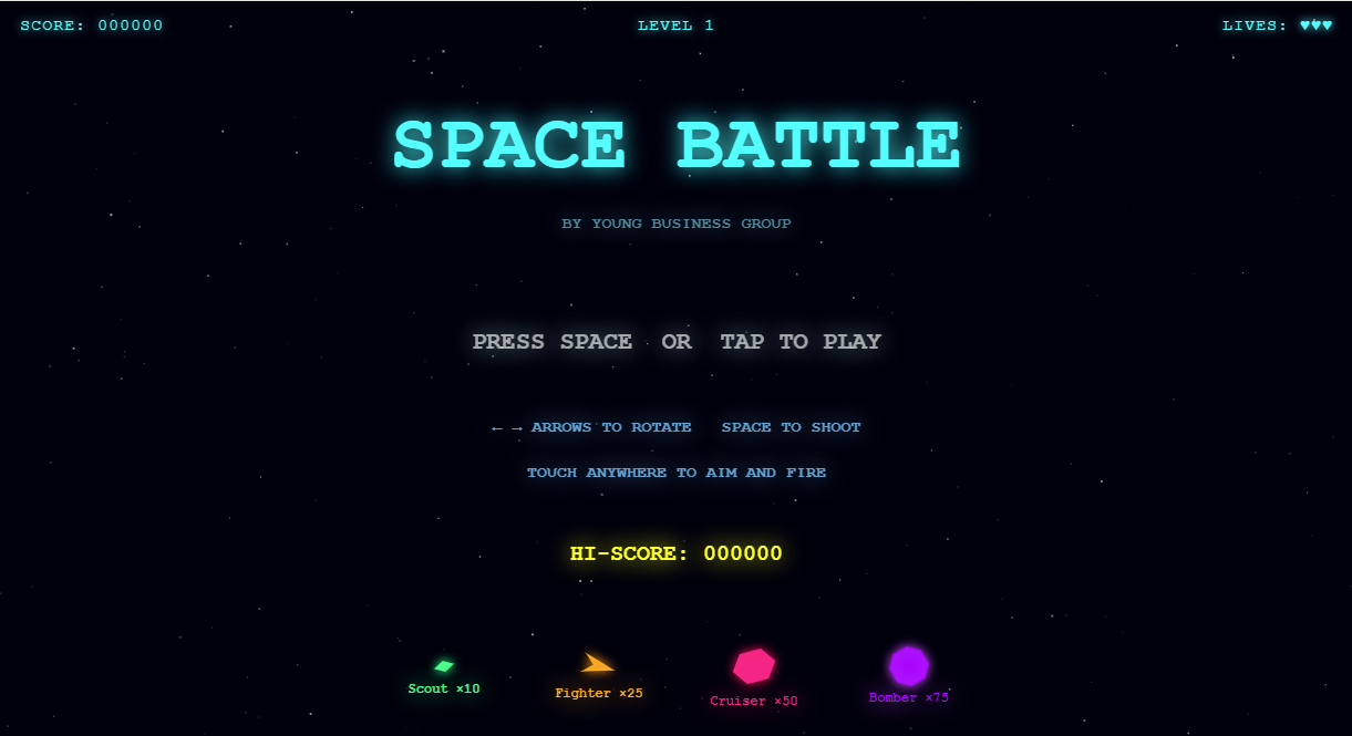 Screenshot of Space Battle